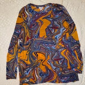 Vibrant Abstract Long Sleeve Top